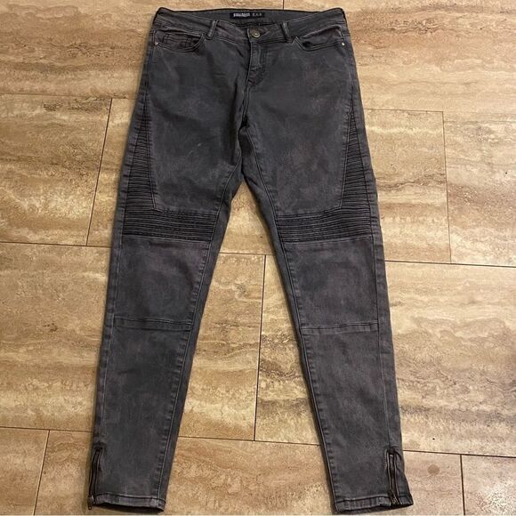 Zara Z1975 Basic Denim Dept Skinny Jeans Gray Women’s Distressed Size 4 Zip Legs - Picture 1 of 9